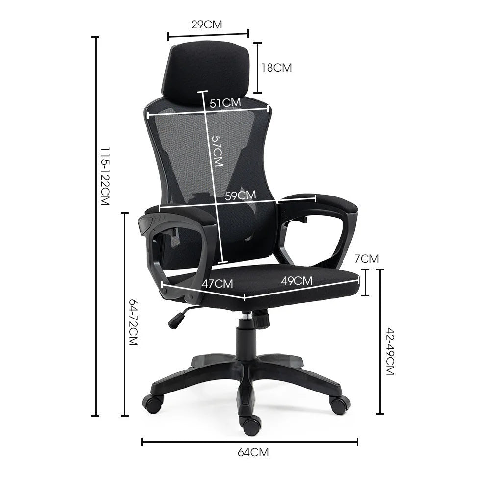 FORTIA Ergonomic Office Desk Chair Height Adjustable Lumbar