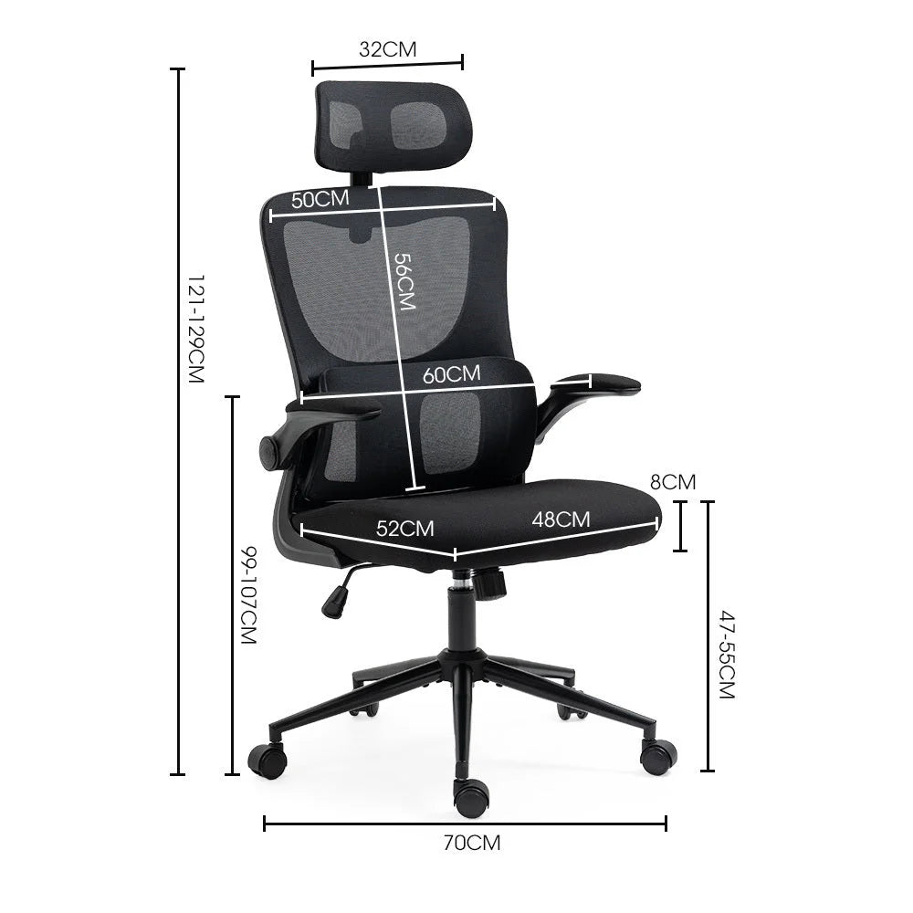 FORTIA Ergonomic Office Desk Chair Lumbar Support Mesh