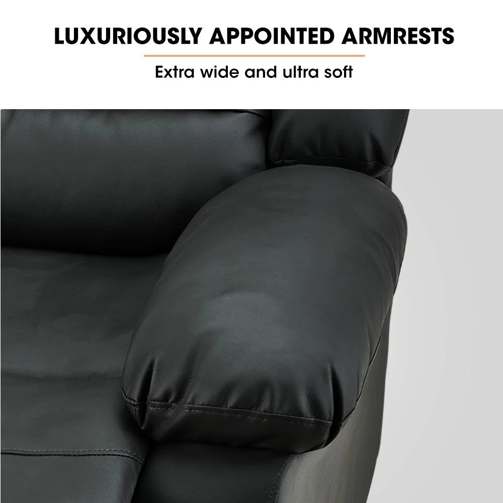 FORTIA Luxury Recliner Lounge Chair Single Faux Leather