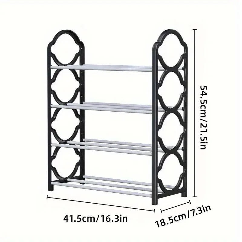 Four Layer Shoe Rack Storage Organizer Multi Tier Shoe