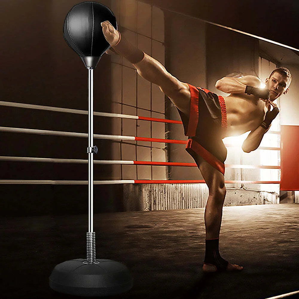 Standing boxing set with open shelves and sturdy supports