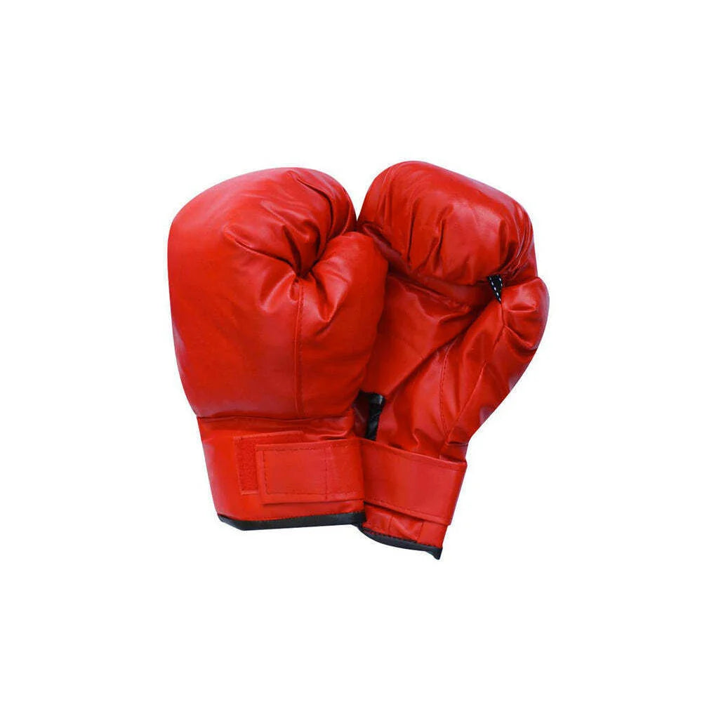 Standing boxing set with upright supports and shelf tiers