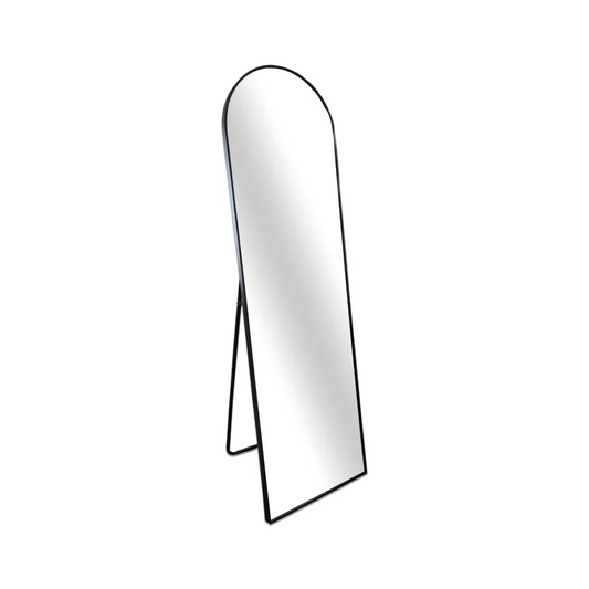 Free Standing Mirror Metal Arch Black - 50cm x 170cm - Home