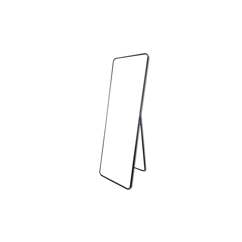 Free Standing Mirror Metal Rectangle Black - 50cm x 170cm