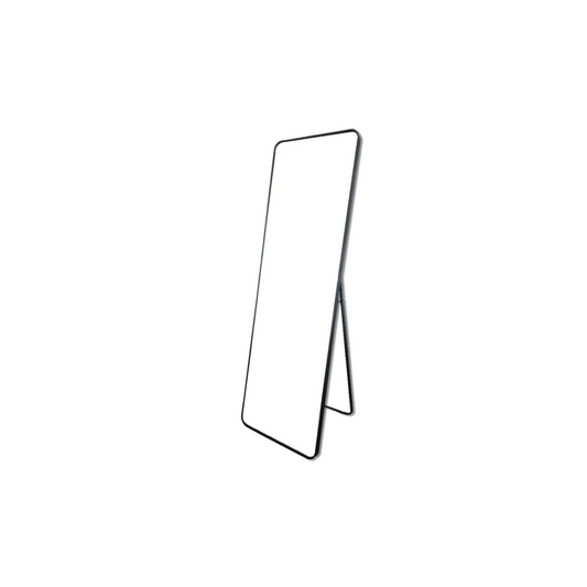 Free Standing Mirror Metal Rectangle Black - 50cm x 170cm
