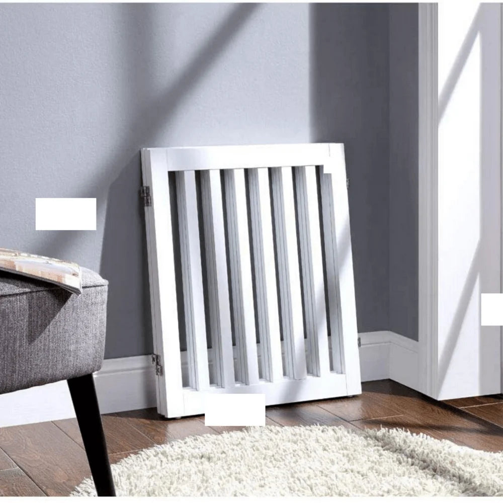 Freestanding Dog Gate Three Panel - White - Pet Care