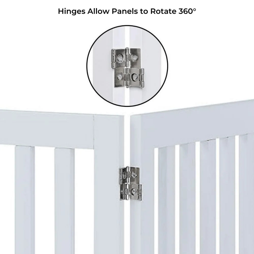 Freestanding Dog Gate Three Panel - White - Pet Care