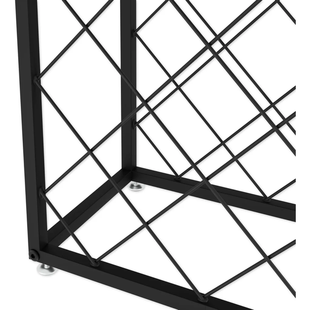 Freestanding Metal Wine Rack for 25 Bottles - Furniture >