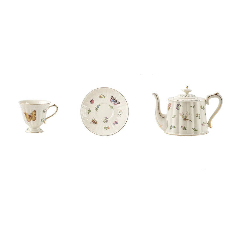 French Coffee Cup and Saucer Teapot Set - Occasions