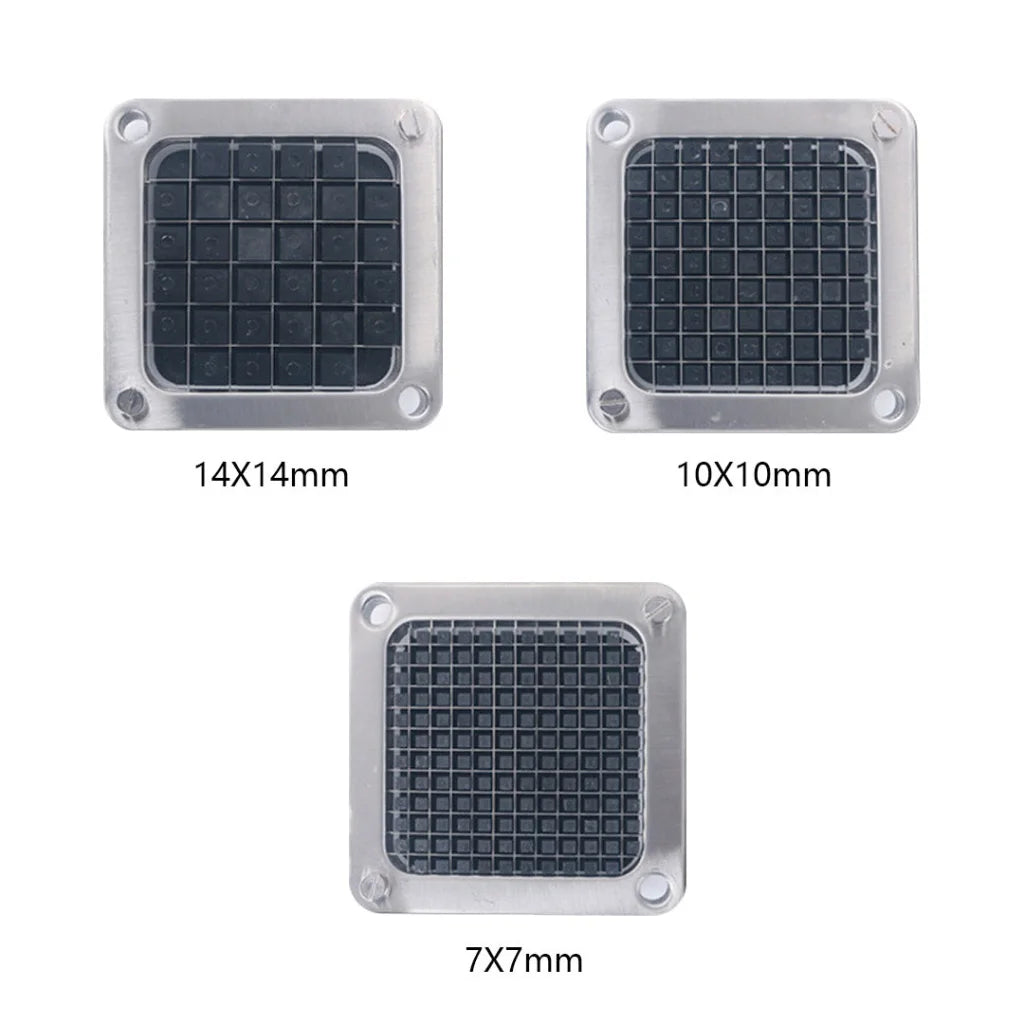 French Fry Cutter Set Premium 2X Commercial Stainless Steel Potato Vegetable Cutter with 3 Blades
