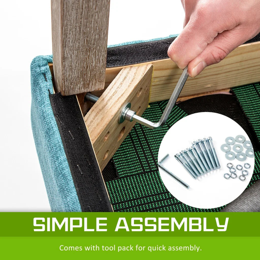 French Provincial Dining Chair Amour Oak Leg - Blue