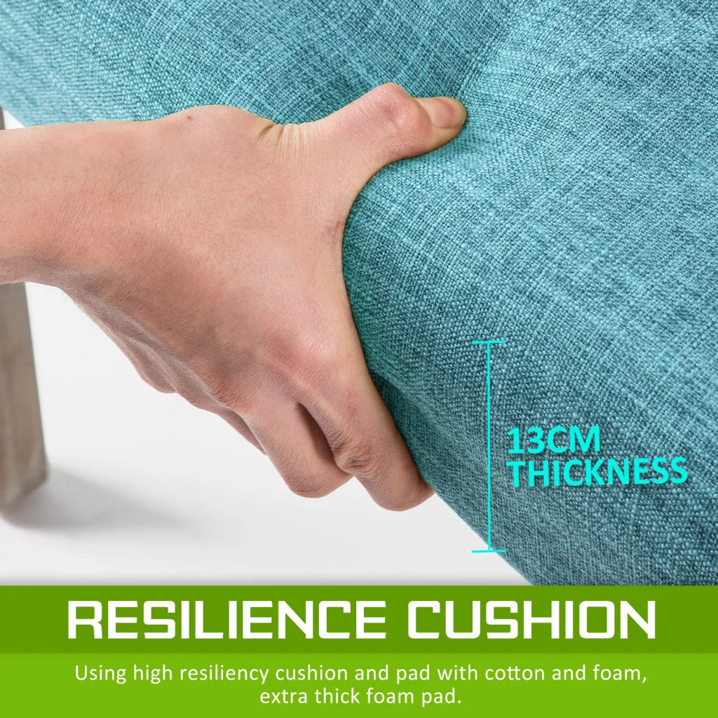 French Provincial Dining Chair Amour Oak Leg Set of 4 - Blue