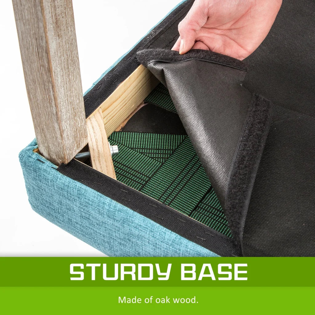 French Provincial Dining Chair Amour Oak Leg Set of 4 - Blue