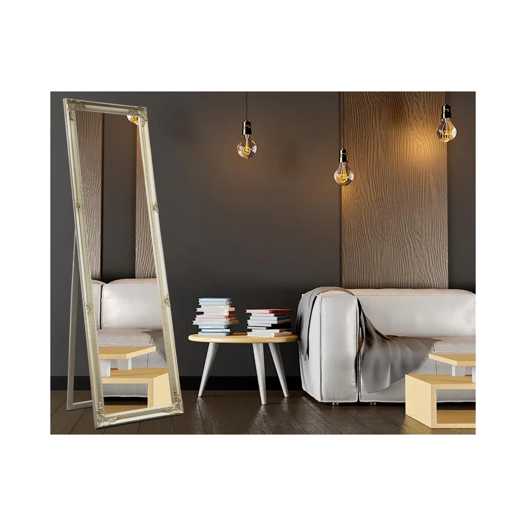 French Provincial Ornate Mirror - Antique Champagne - Free