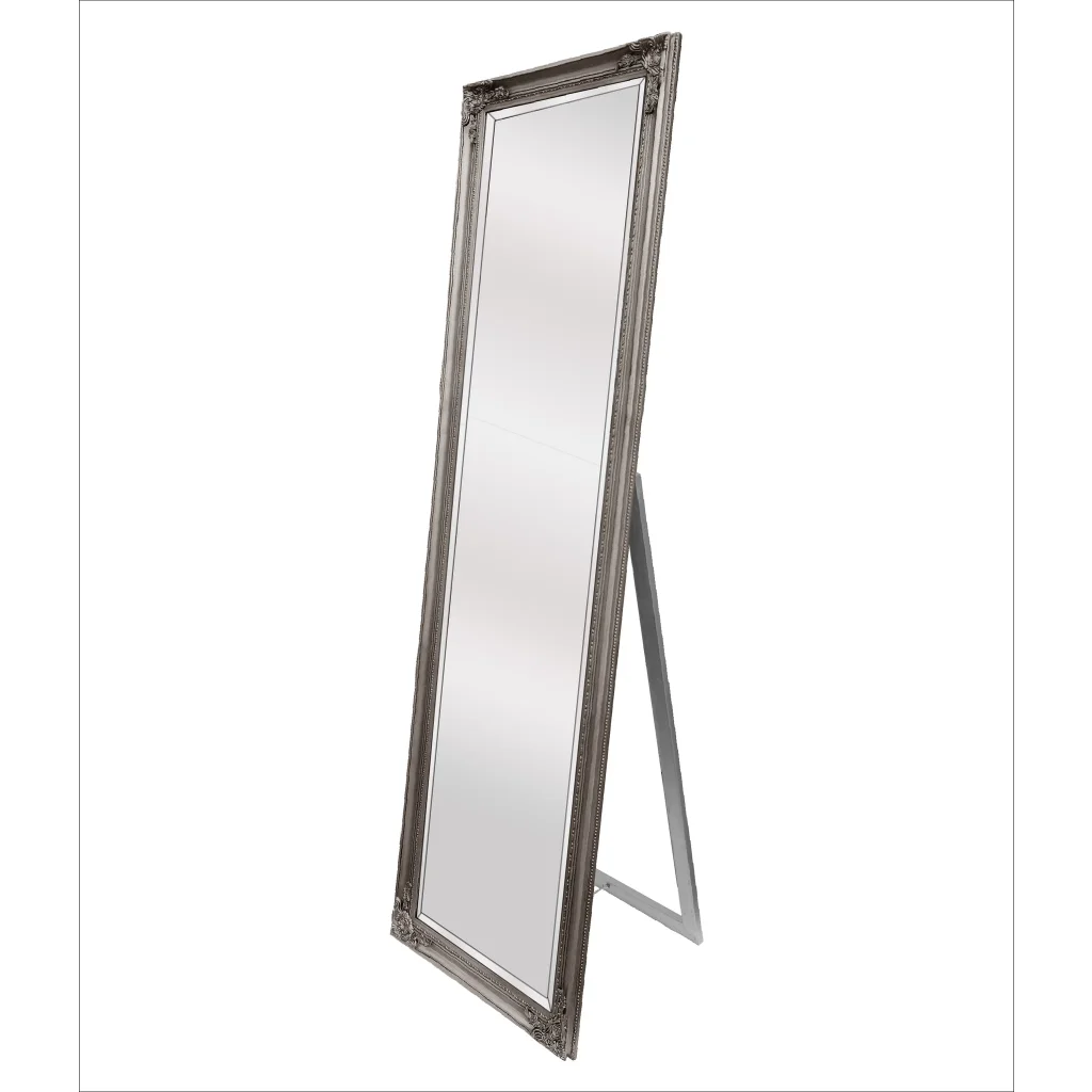 French Provincial Ornate Mirror - Antique Silver - Free