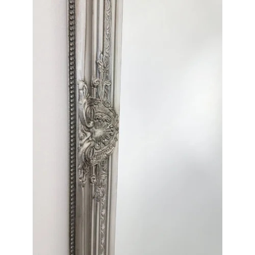 French Provincial Ornate Mirror - Antique Silver - Medium