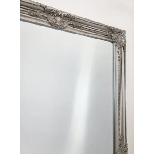 French Provincial Ornate Mirror - Antique Silver - Medium