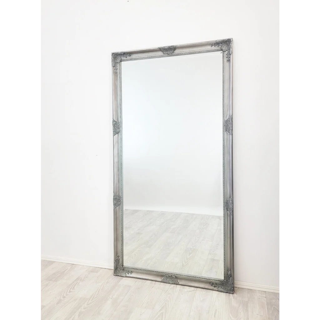 French Provincial Ornate Mirror - ANTIQUE SILVER- X Large