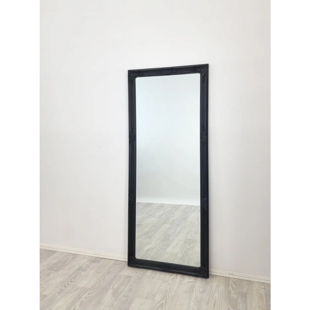 French Provincial Ornate Mirror - Black - Medium 70cm x