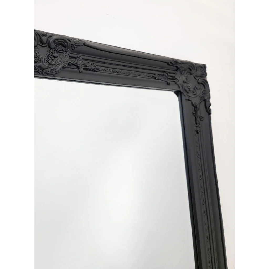 French Provincial Ornate Mirror - Black - Medium 70cm x