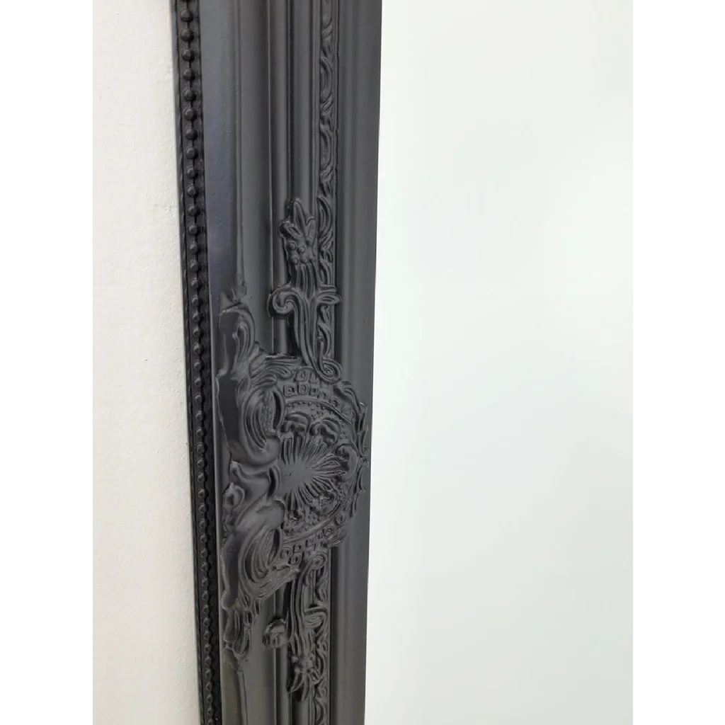 French Provincial Ornate Mirror - Black - Medium 70cm x