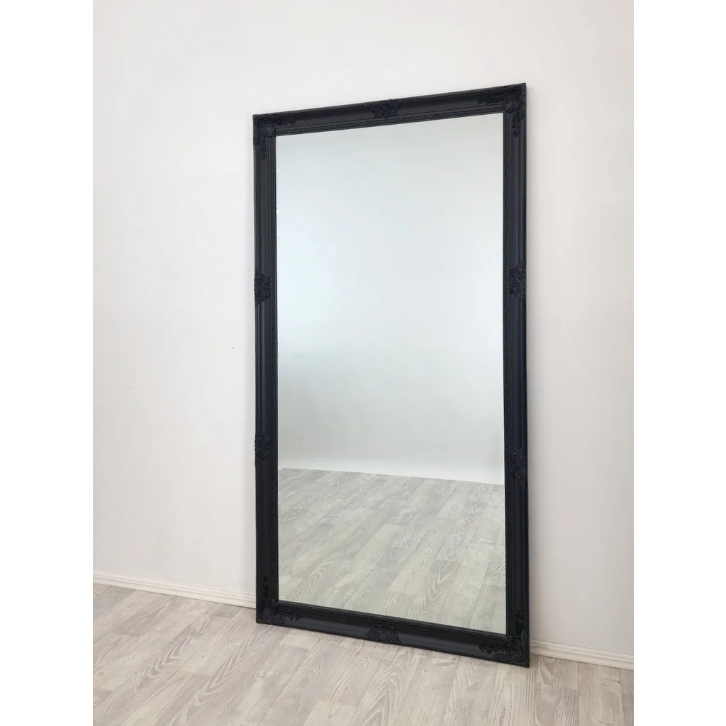 French Provincial Ornate Mirror - BLACK - X Large 100cm x