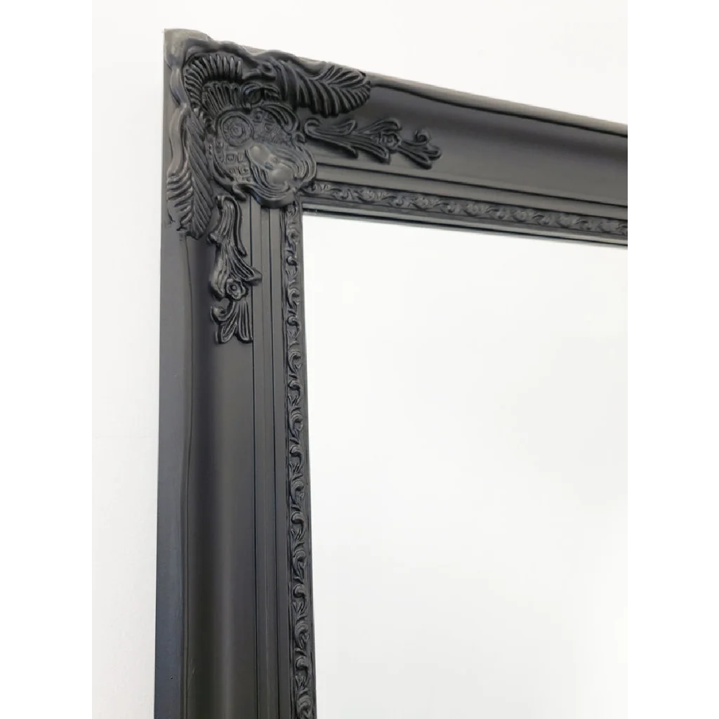 French Provincial Ornate Mirror - BLACK - X Large 100cm x