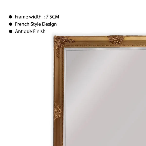French Provincial Ornate Mirror - Country Gold - Medium