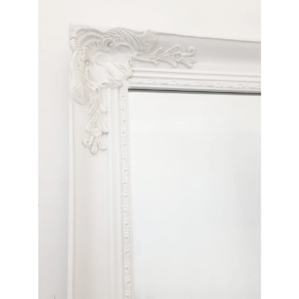 French Provincial Ornate Mirror - WHITE - X Large 100cm x