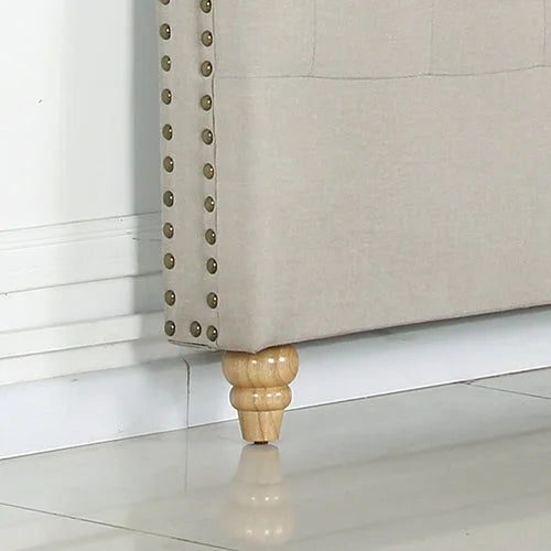 French Provincial Upholstered Fabric Bed Head Double Size