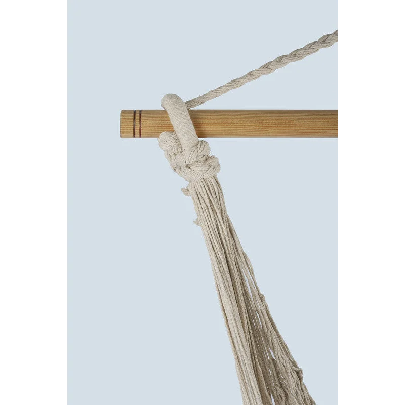 Fringed Cotton Rope Mexican Hammock Swing from Mexico