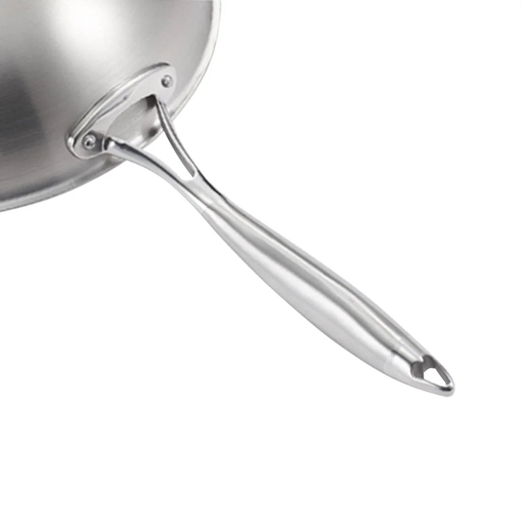 Fry Pan Premium 18/10 Stainless Steel 32cm Top Grade Cooking Skillet with Lid