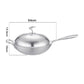 Fry Pan Premium 18/10 Stainless Steel 34cm Top Grade Skillet with Helper Handle and Lid