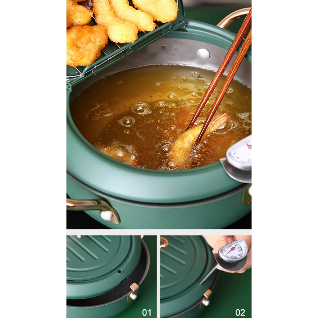 Fryer Pot Justcook 20cm JSHS-YZG0320-1 Double Handle