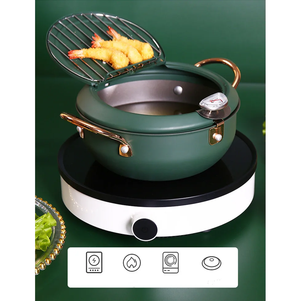 Fryer Pot Justcook 20cm JSHS-YZG0320-1 Double Handle