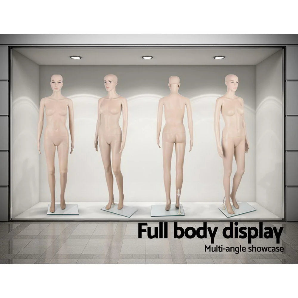 Full Body Female Mannequin 175cm Tall Skin-Colored