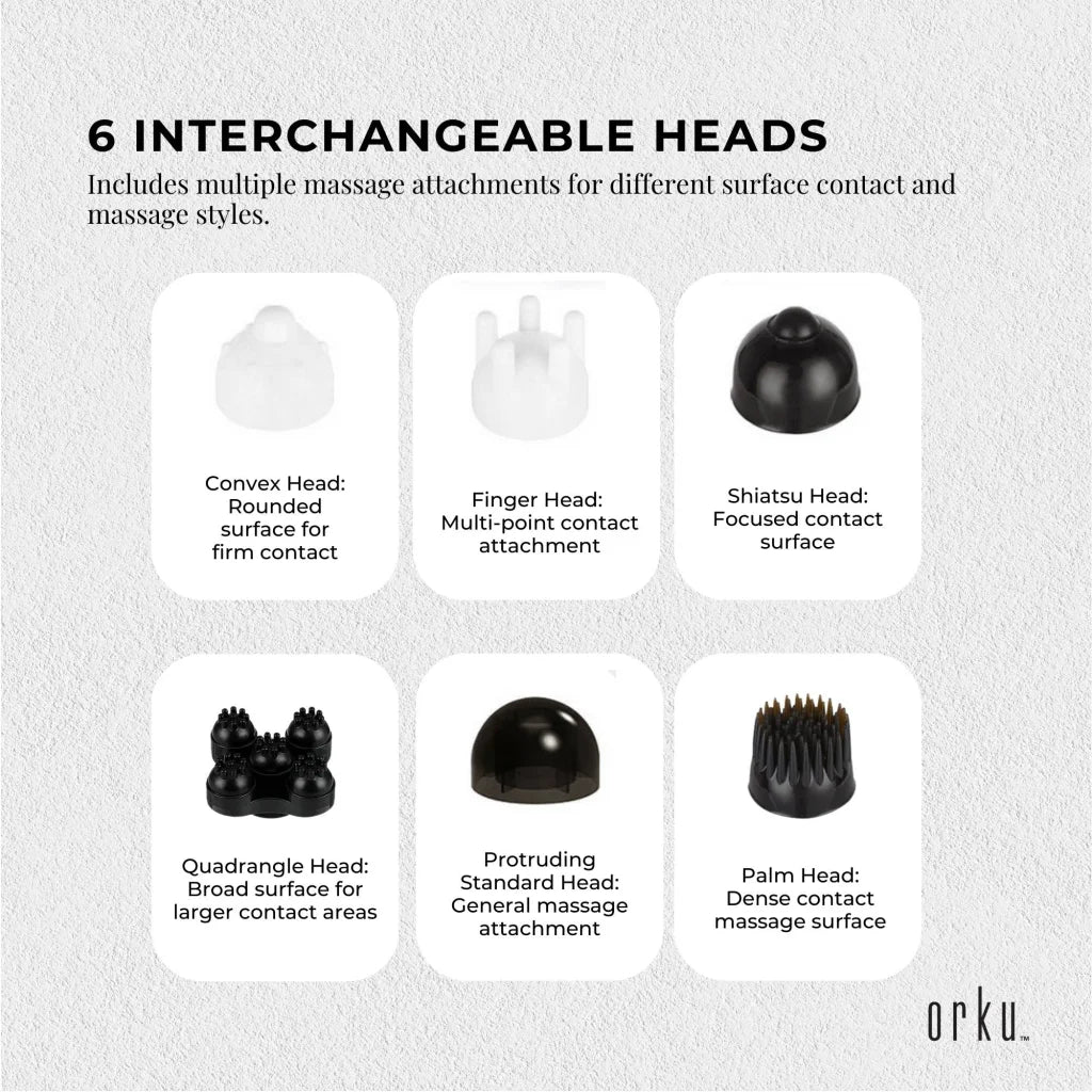 Full Body Handheld Massager - 6 Massage Heads Neck Shoulder