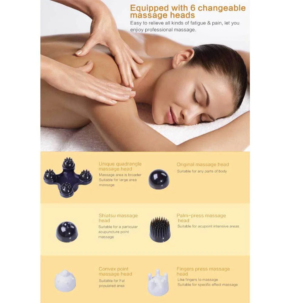 Full Body Handheld Massager - 6 Massage Heads Neck Shoulder