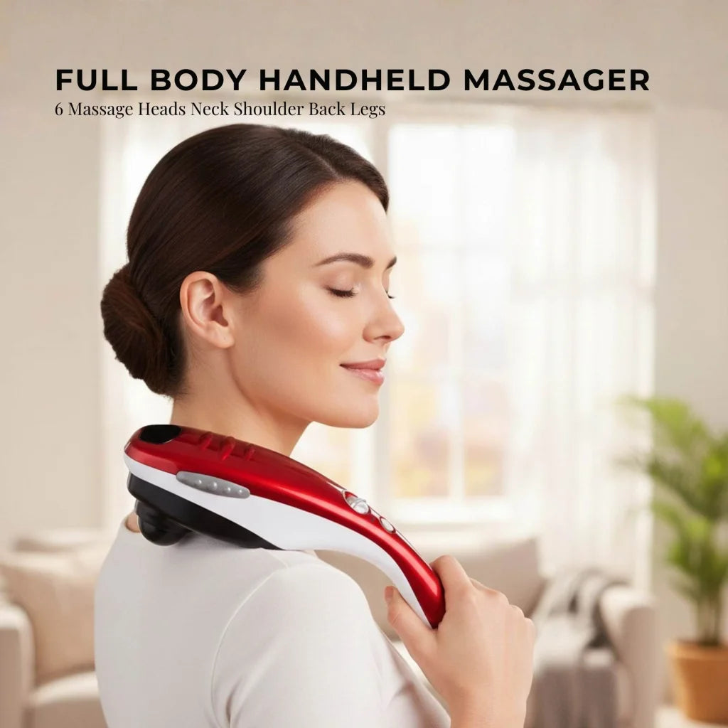 Full Body Handheld Massager - 6 Massage Heads Neck Shoulder