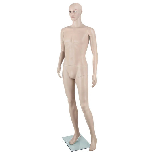 Full Male Mannequin 186cm Tall Skin Coloured cloth