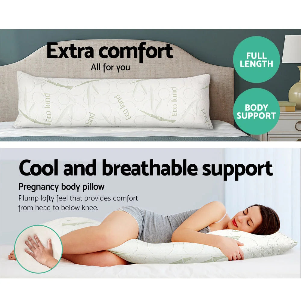Full memory pillow with caster wheels and side handle rail