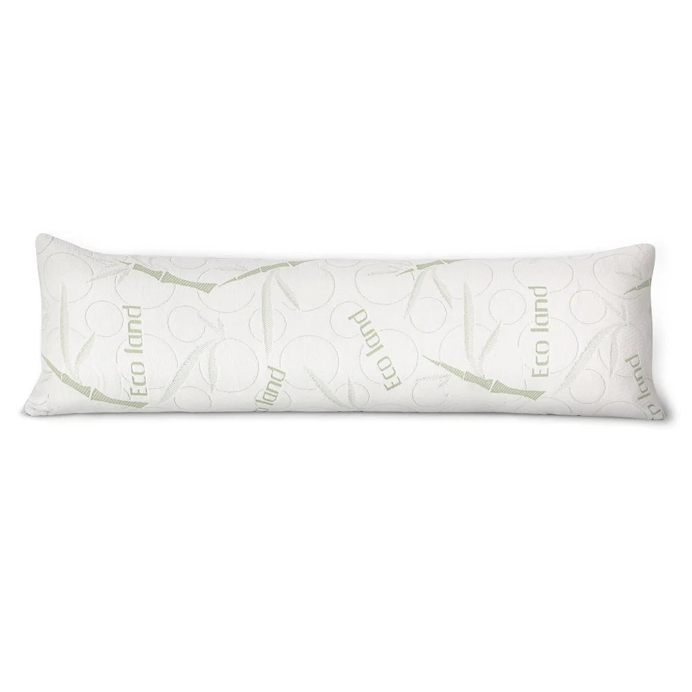 Foam full memory pillow with caster wheels and side handle rail