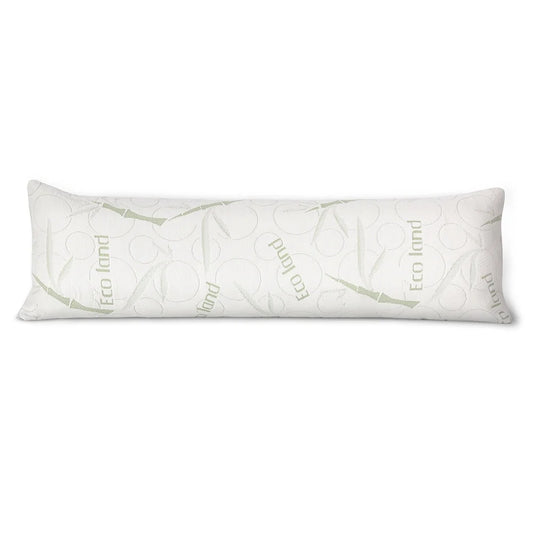 Foam full memory pillow with caster wheels and side handle rail