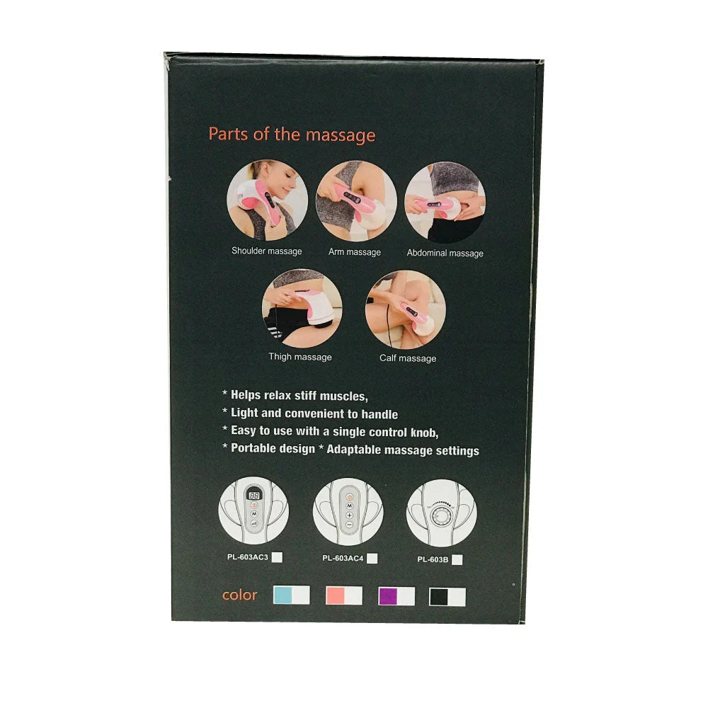 Full Body Vibration Handheld Massager - 4 Massage Heads