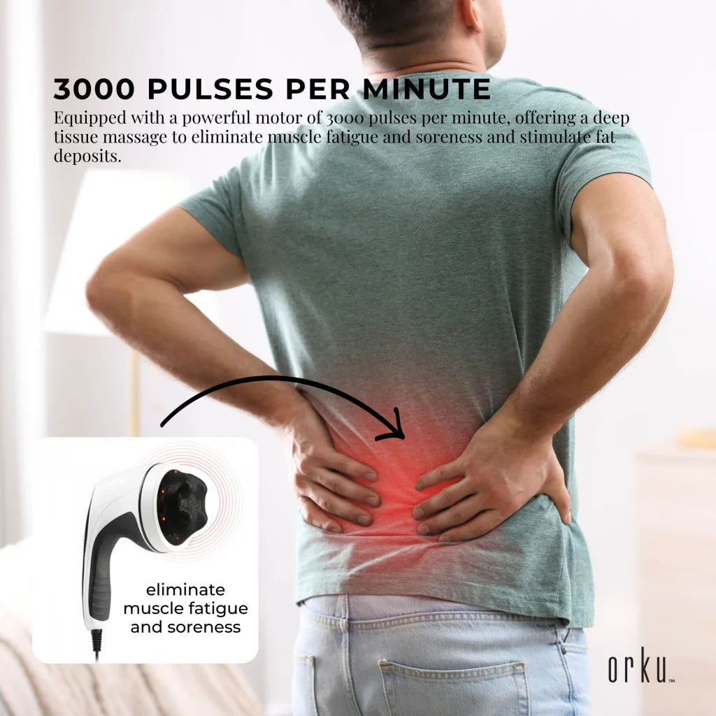 Full Body Vibration Handheld Massager - 4 Massage Heads