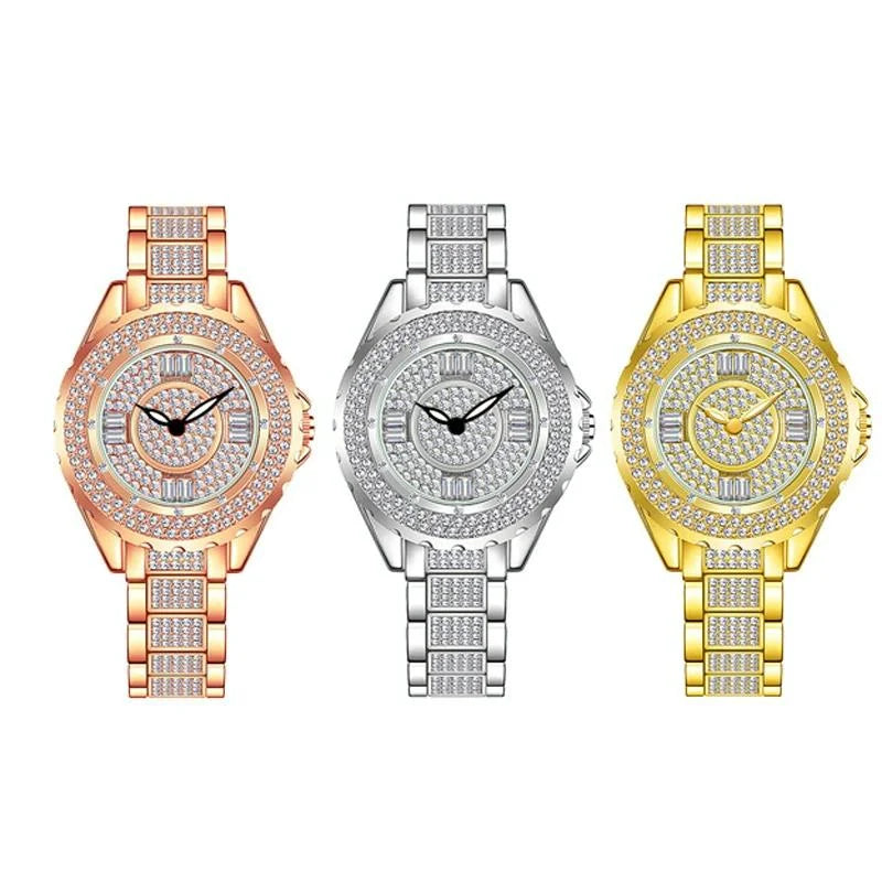 Full Diamond Women Watch - Niche Collection - Gold