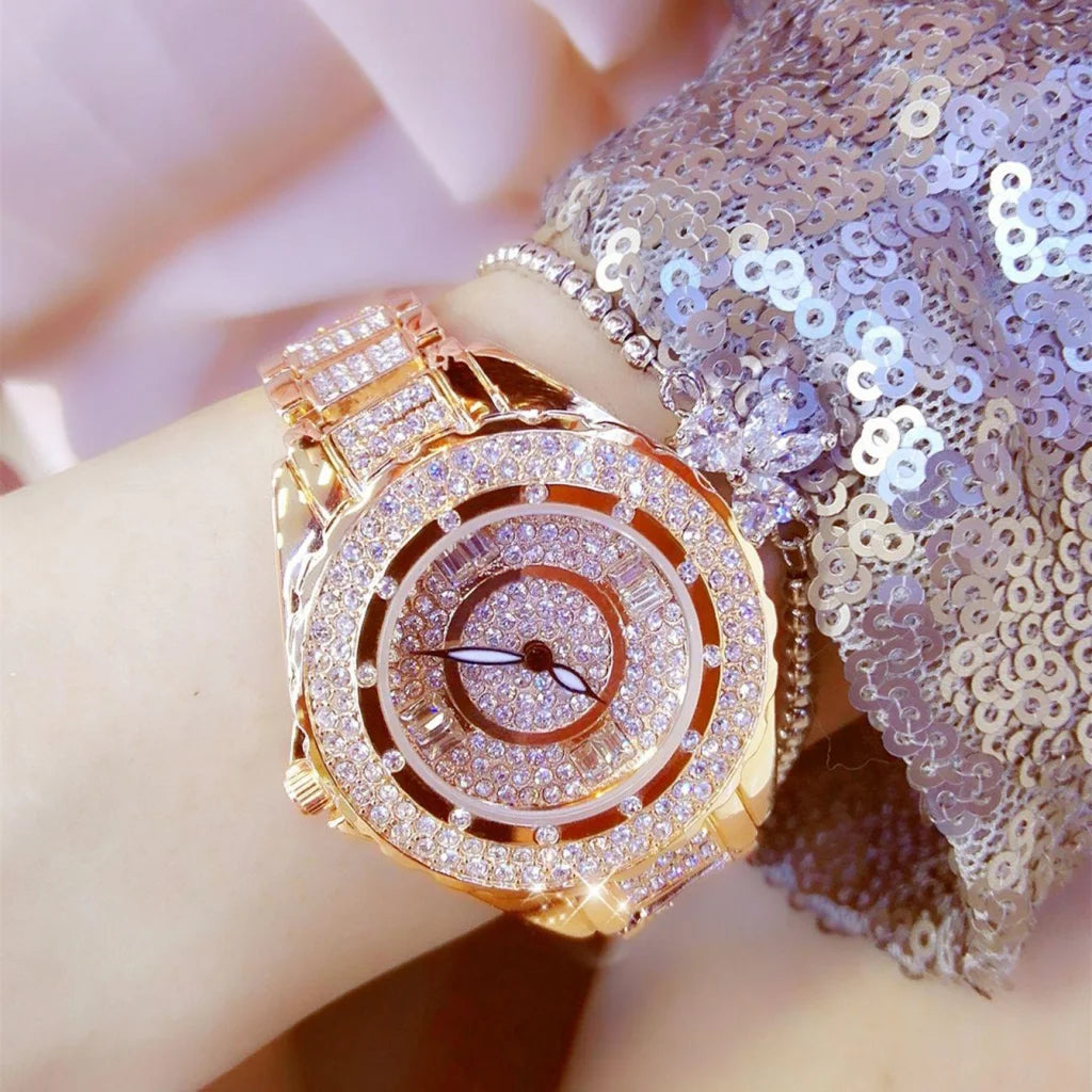 Full Diamond Women Watch - Niche Collection - Gold