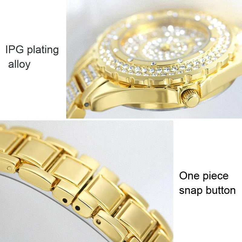 Full Diamond Women Watch - Niche Collection - Gold