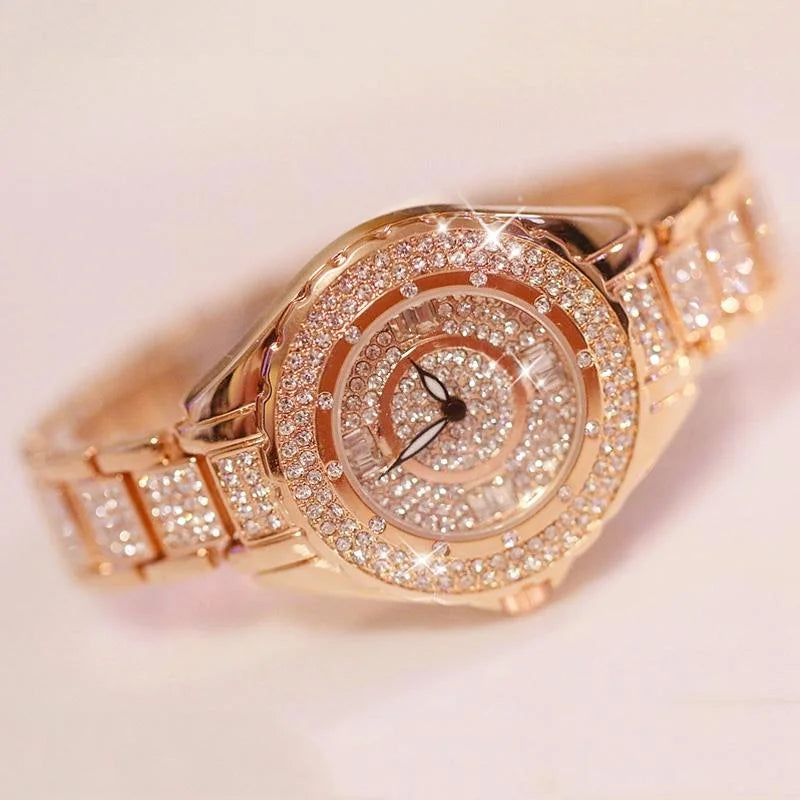 Full Diamond Women Watch - Niche Collection - Gold