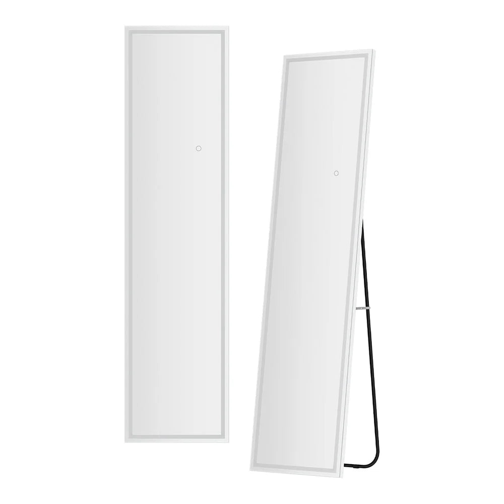 Full-Length Floor Wall Mirror with LED Light - Home & Garden